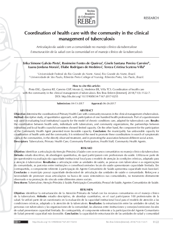 (PDF) Coordination of health care with the community in the clinical ...