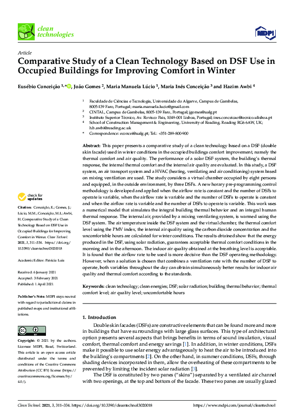 (PDF) Comparative Study of a Clean Technology Based on DSF Use in ...