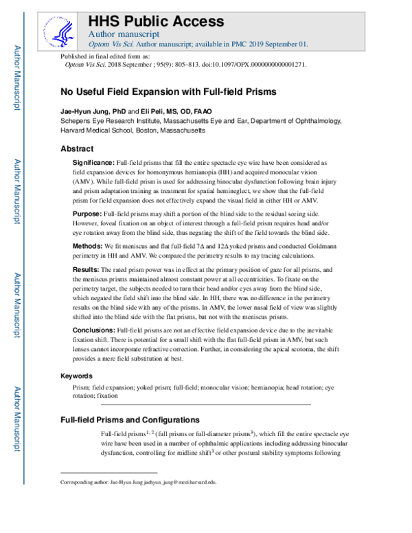 (PDF) No Useful Field Expansion with Full-field Prisms