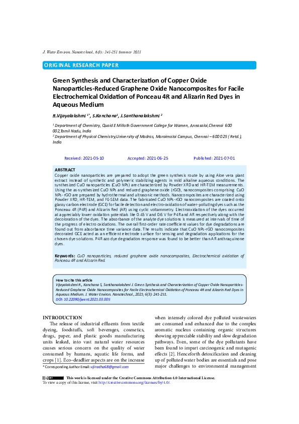 (PDF) GREEN SYNTHESIS AND CHARACTERISATION OF COPPER OXIDE ...