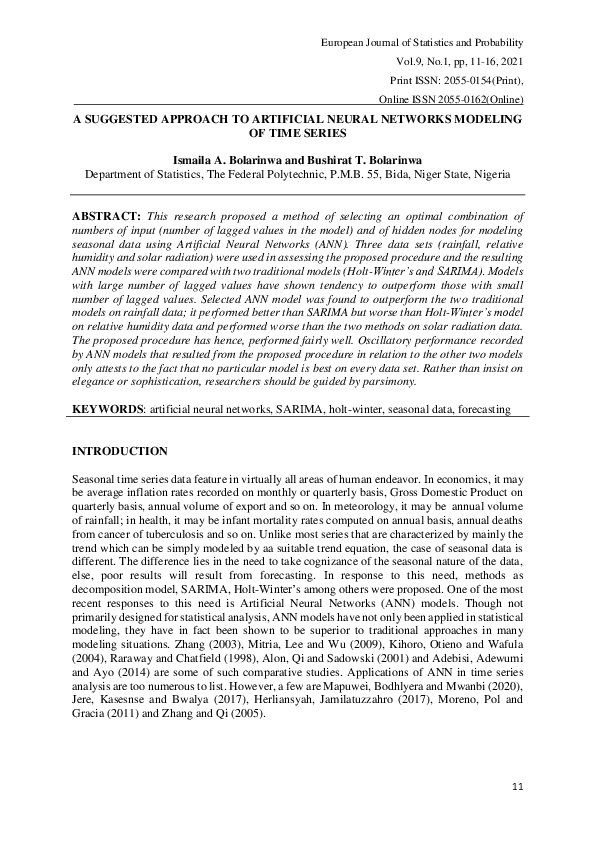 (PDF) A Suggested Approach to Artificial Neural Networks Modeling of ...