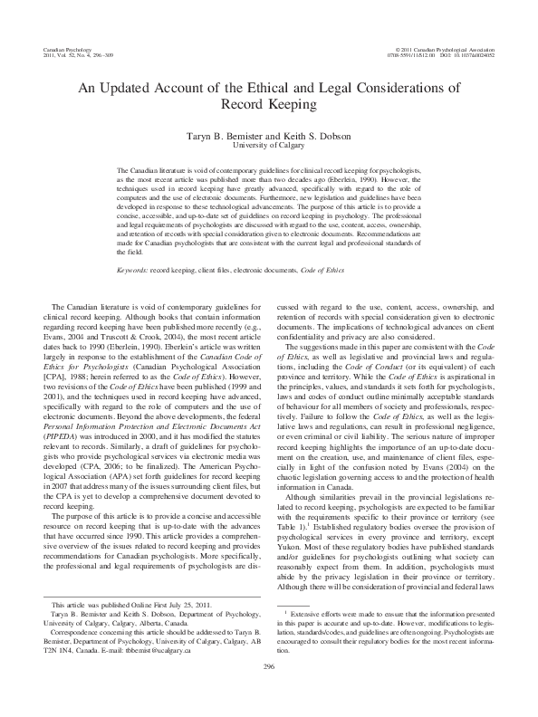 (PDF) An updated account of the ethical and legal considerations of