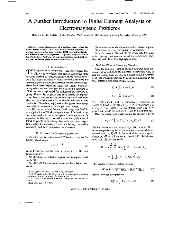 (PDF) A further introduction to finite element analysis of ...