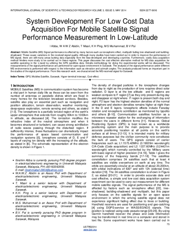 (PDF) System Development For Low Cost Data Acquisition For Mobile ...