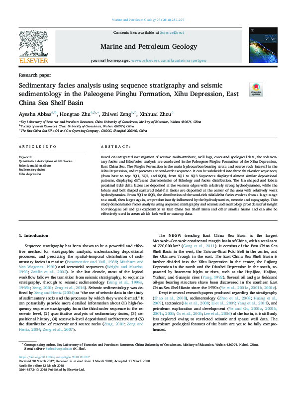 (PDF) Sedimentary facies analysis using sequence stratigraphy and ...