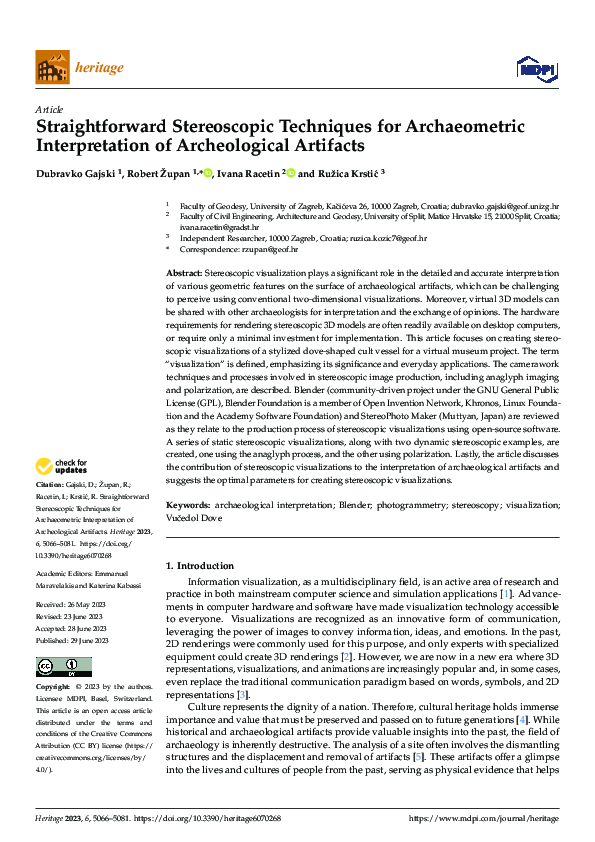 (PDF) Straightforward Stereoscopic Techniques for Archaeometric ...
