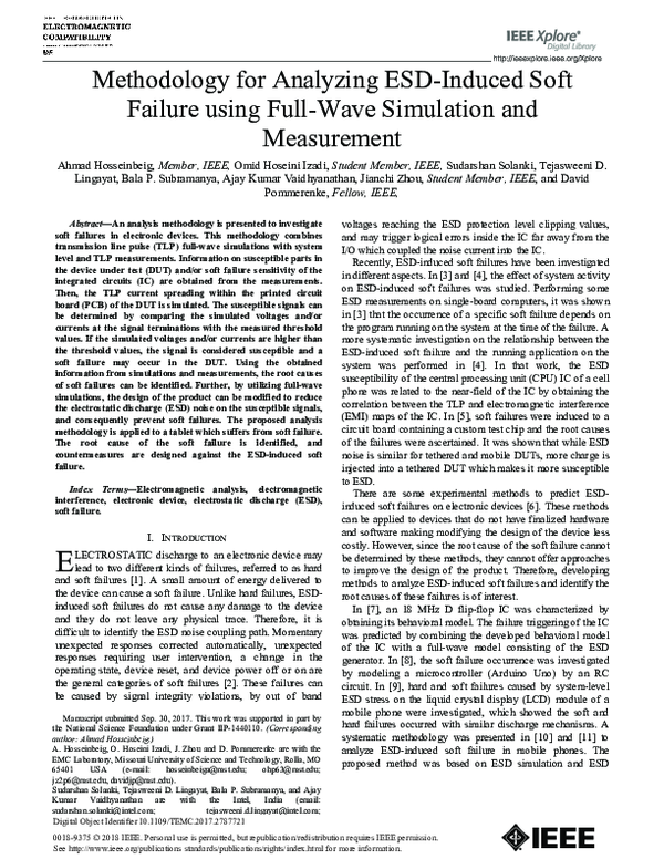 (PDF) Methodology for Analyzing ESD-Induced Soft Failure Using Full ...