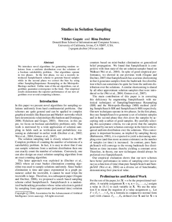 (PDF) Studies in solution sampling