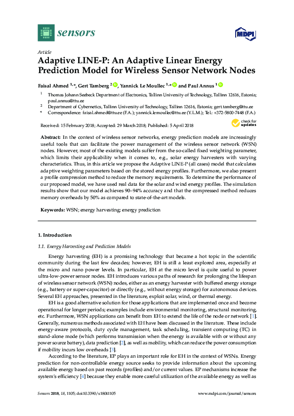 (PDF) Adaptive LINE-P: An Adaptive Linear Energy Prediction Model for ...