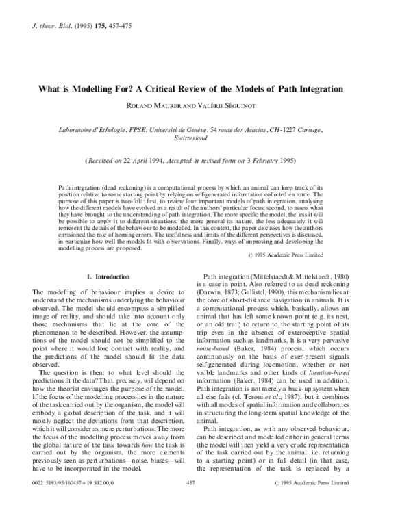 (PDF) What is modelling for? a critical review of the models of path ...