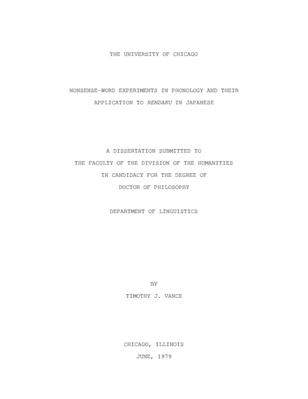 (PDF) Nonsense-word experiments in phonology and their applications to ...