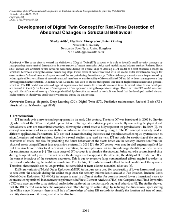 (PDF) Development of Digital Twin Concept for Real-Time Detection of ...