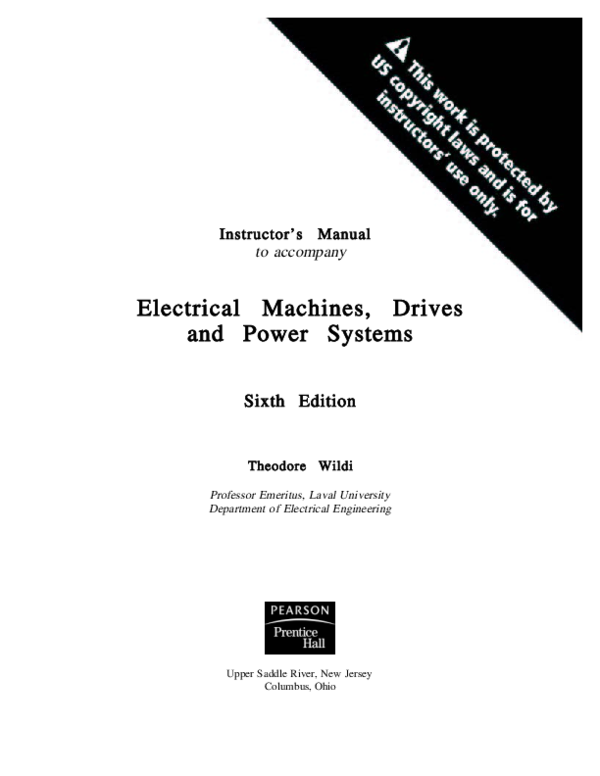 (PDF) Electrical Machines, Drives and Power Systems Sixth Edition P