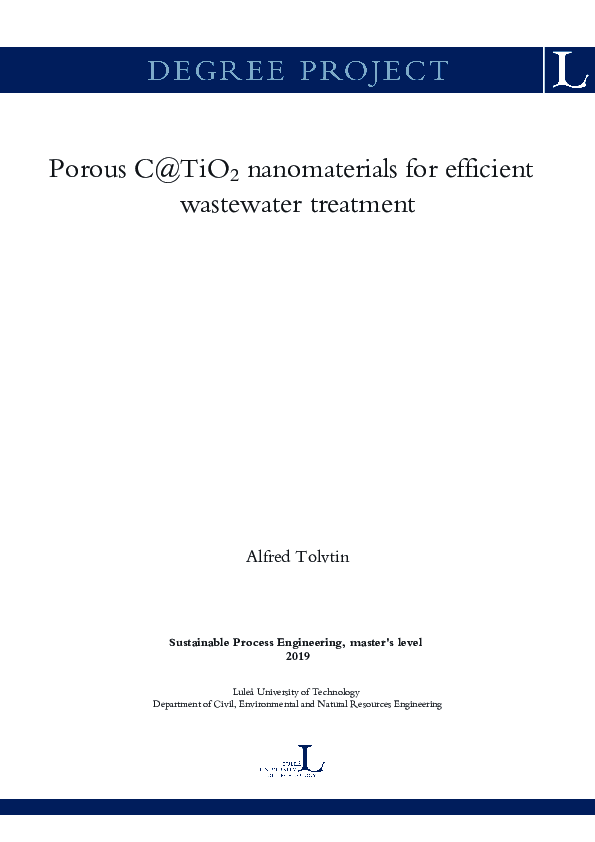 (PDF) TiO 2 nanomaterials for efficient wastewater treatment