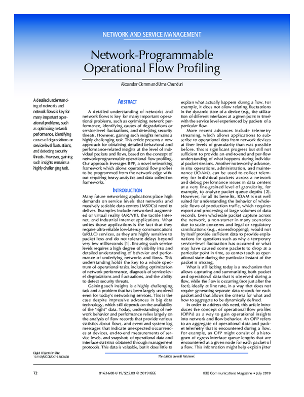 (PDF) Network-Programmable Operational Flow Profiling