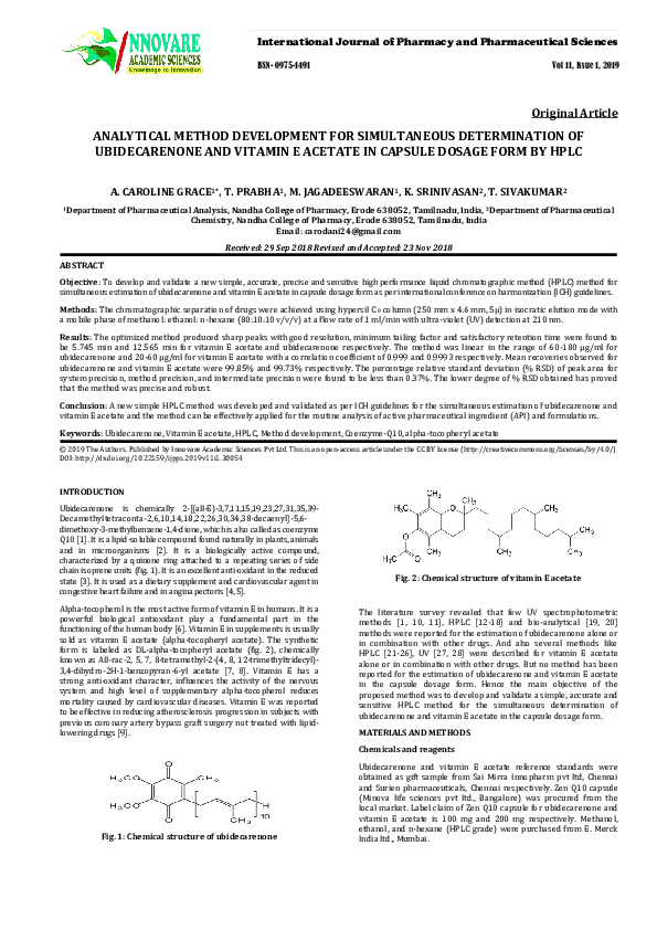 (PDF) ANALYTICAL METHOD DEVELOPMENT FOR SIMULTANEOUS DETERMINATION OF ...