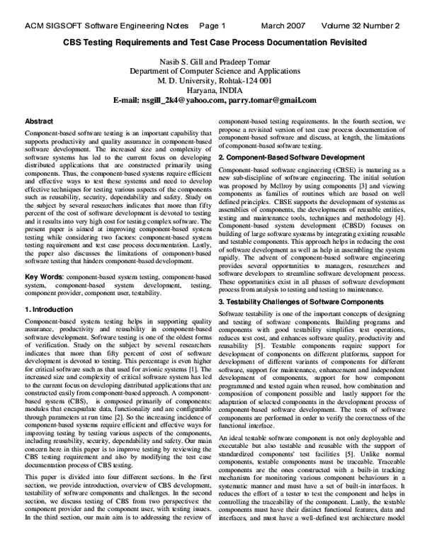 (PDF) CBS testing requirements and test case process documentation ...