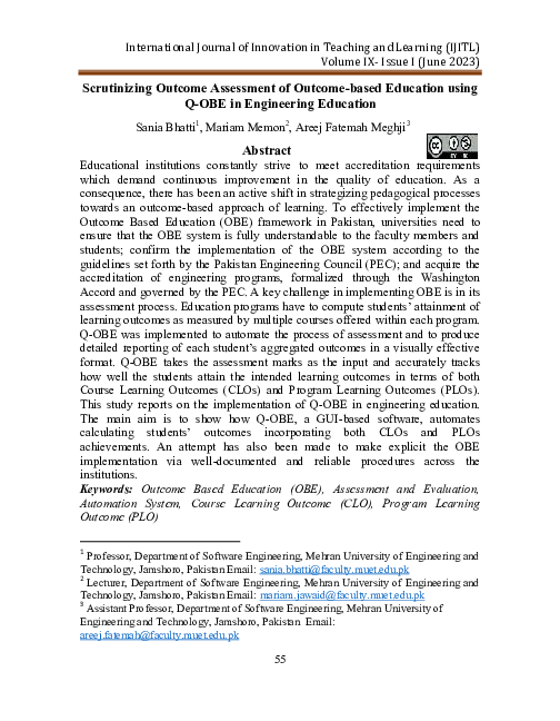 (PDF) Scrutinizing Outcome Assessment of Outcome-based Education using ...