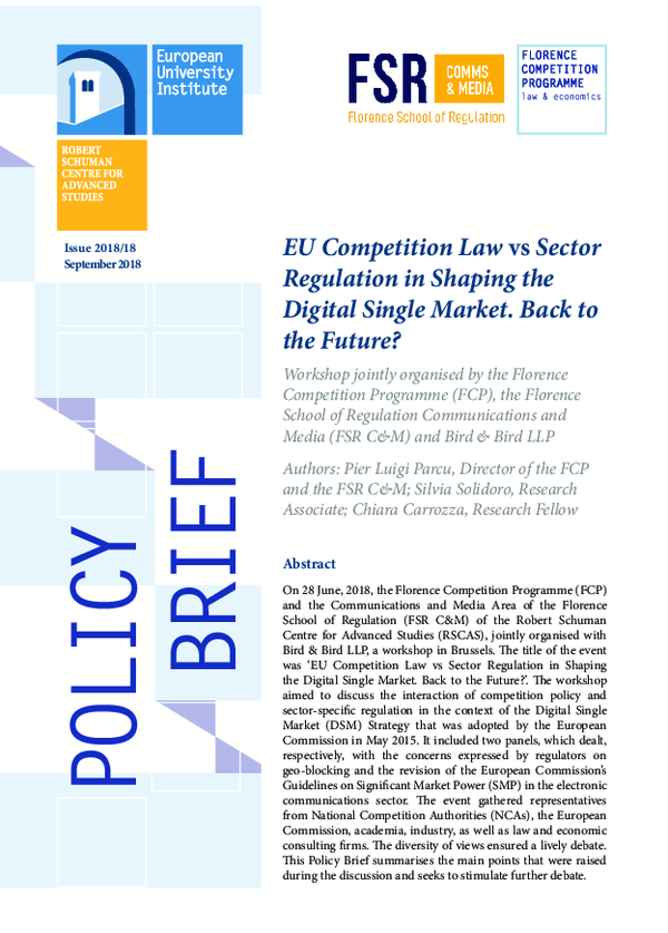 (PDF) EU competition law vs sector regulation in shaping the digital ...