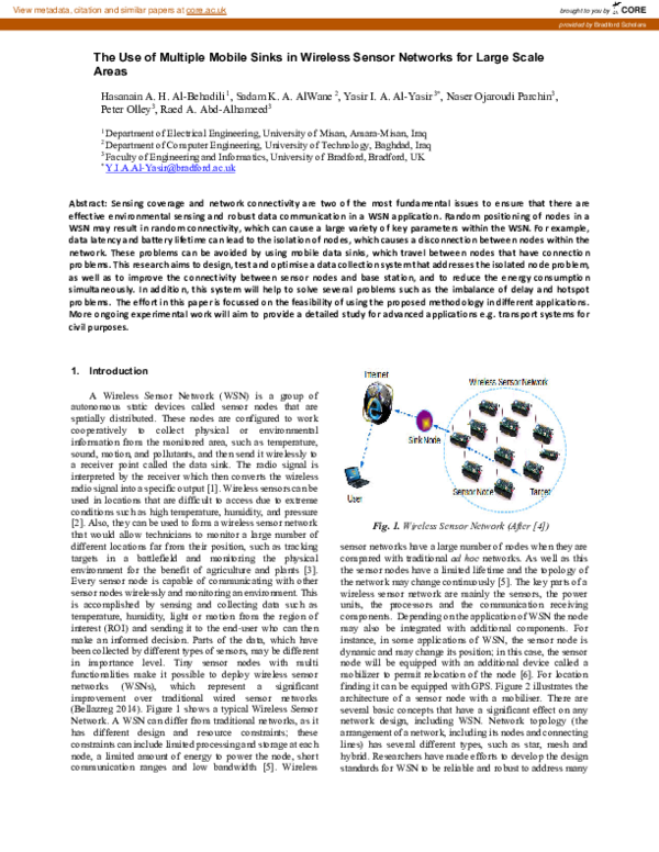 (PDF) Use of multiple mobile sinks in wireless sensor networks for ...