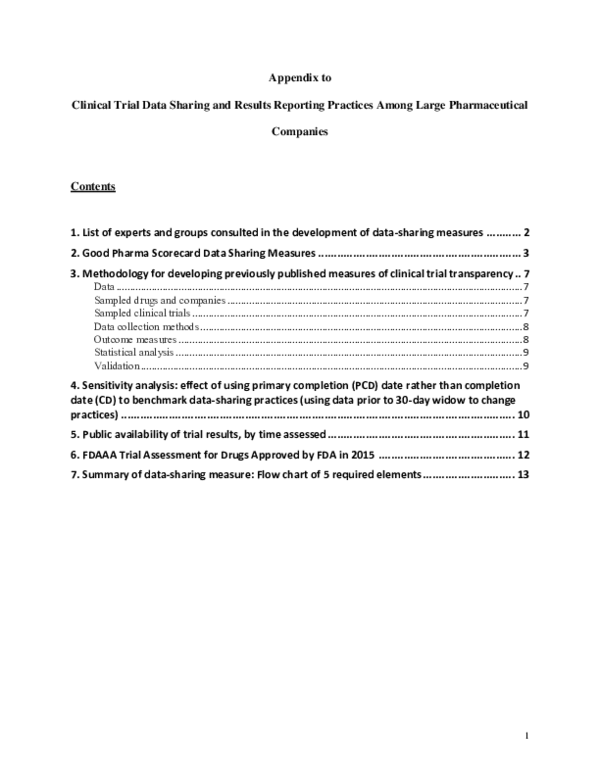 (PDF) Sharing of clinical trial data and results reporting practices ...