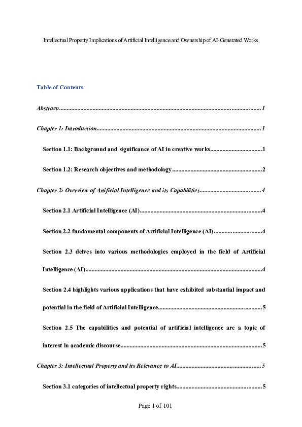(DOC) Intellectual Property Implications of Artificial Intelligence and ...