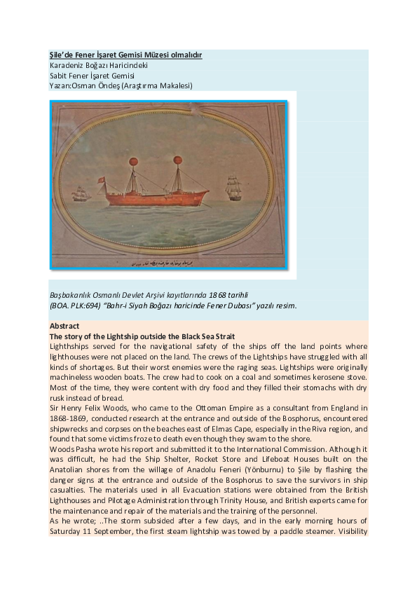(PDF) FOR ACADEMIA EDU-The story of the Lightship outside the Black Sea ...