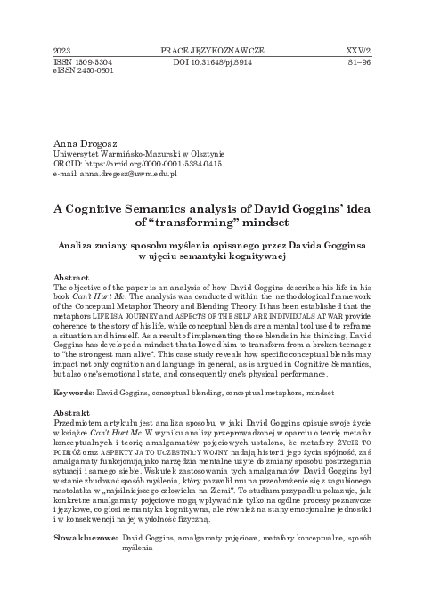 (PDF) A Cognitive Semantics analysis of David Goggins' idea of ...