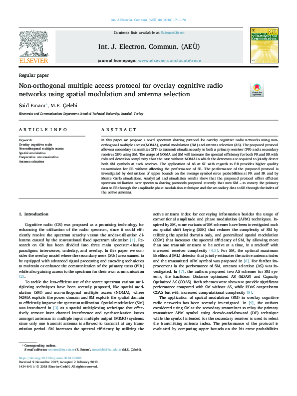 (PDF) Non-orthogonal multiple access protocol for overlay cognitive ...
