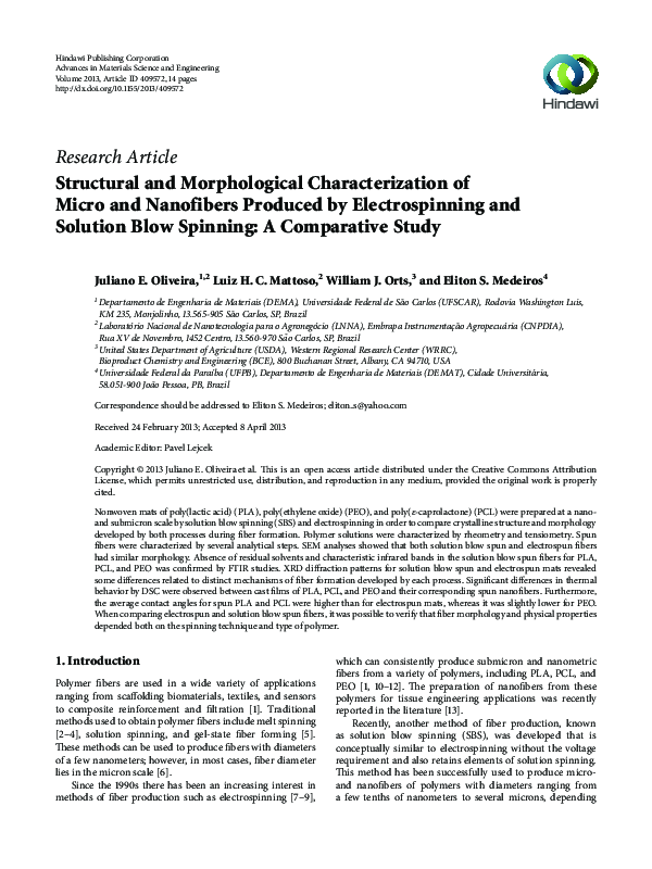(PDF) Structural and Morphological Characterization of Micro and ...