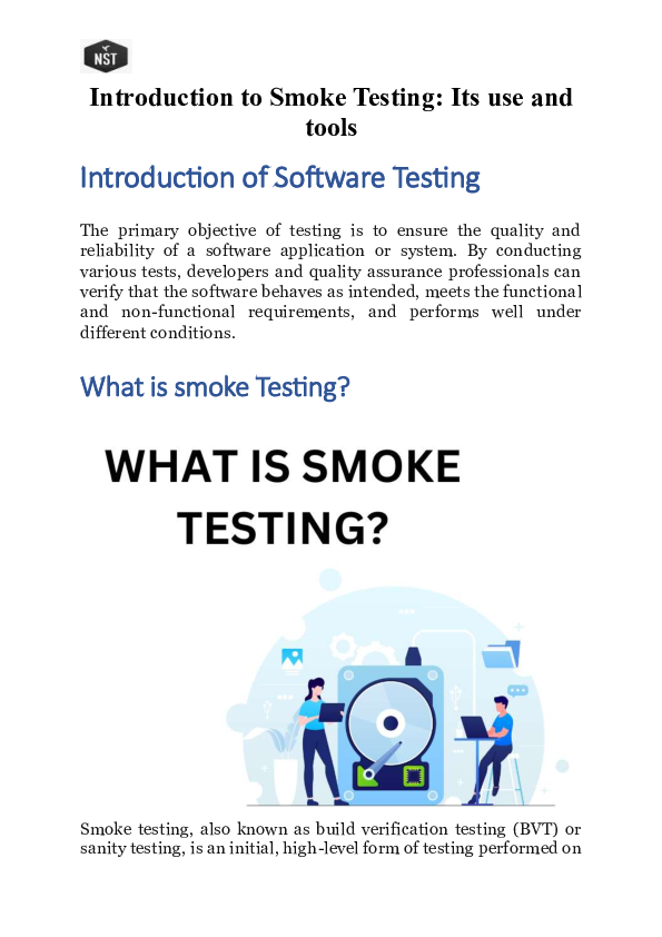 (PDF) Introduction to Smoke Testing
