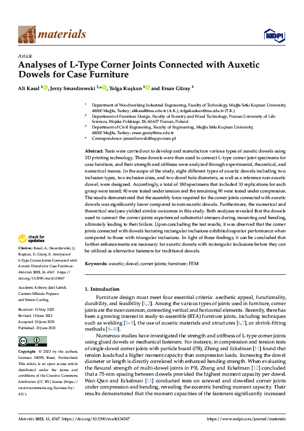 (PDF) Analyses of L-Type Corner Joints Connected with Auxetic Dowels ...