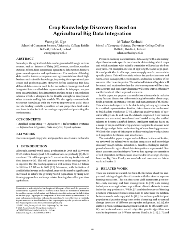(PDF) Crop Knowledge Discovery Based on Agricultural Big Data Integration