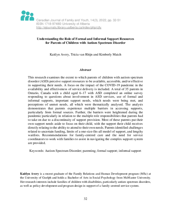 (PDF) Understanding the Role of Formal and Informal Support Resources ...