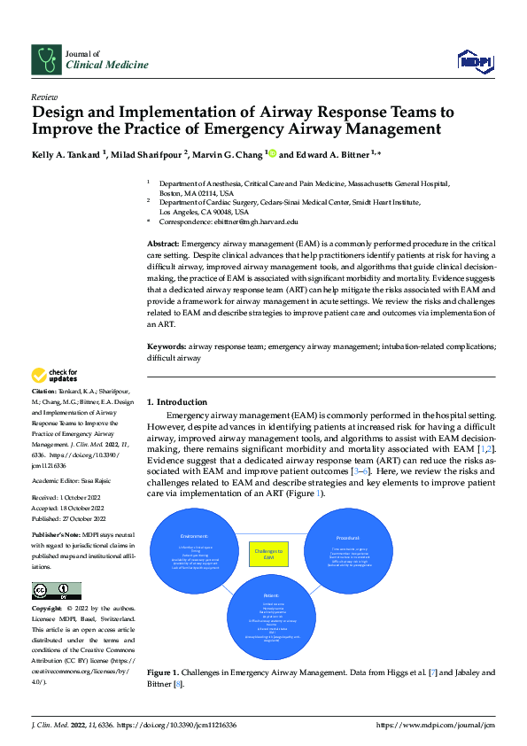 (PDF) Design and Implementation of Airway Response Teams to Improve the ...