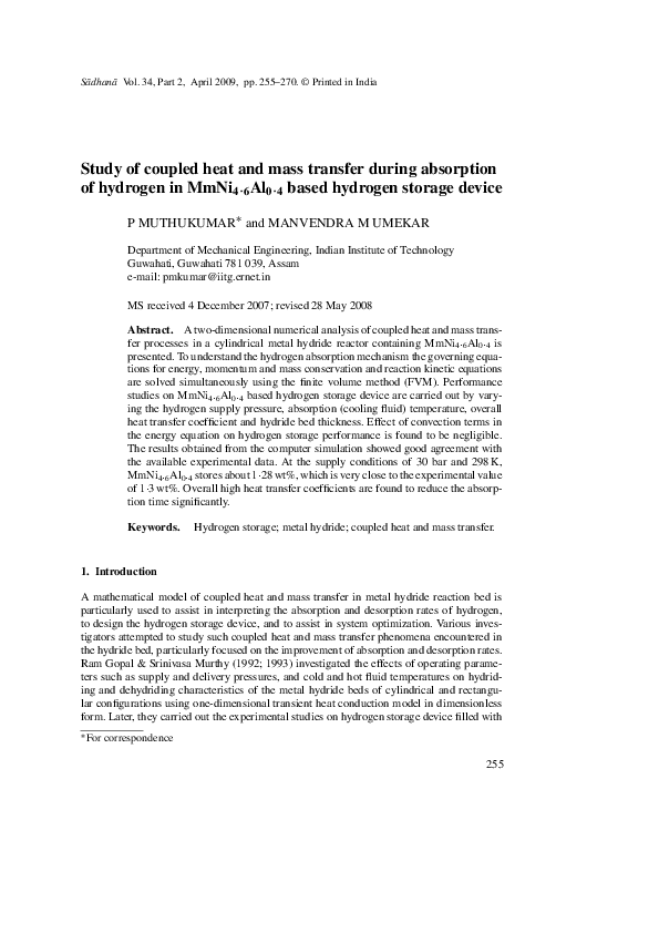 (PDF) Study of coupled heat and mass transfer during absorption of ...