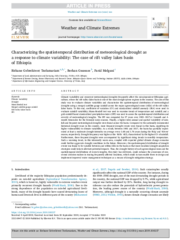 (PDF) Characterizing the spatiotemporal distribution of meteorological ...
