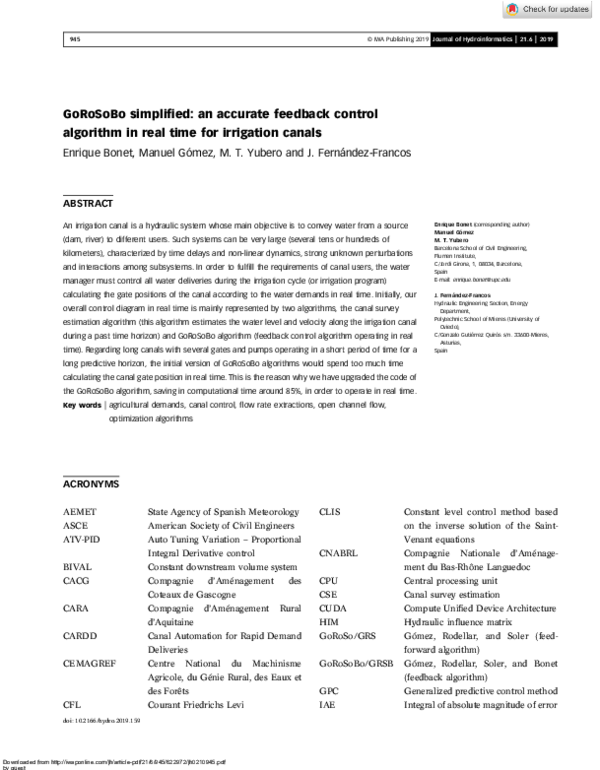(PDF) GoRoSoBo simplified: an accurate feedback control algorithm in ...