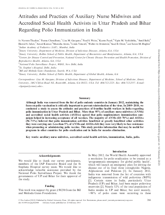 (PDF) Attitudes and Practices of Auxiliary Nurse Midwives and ...