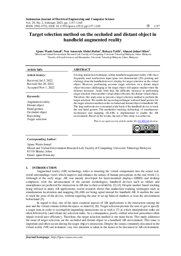 (PDF) Target selection method on the occluded and distant object in ...