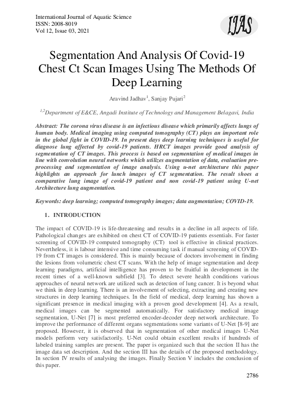 (PDF) Segmentation And Analysis Of Covid-19 Chest Ct Scan Images Using ...