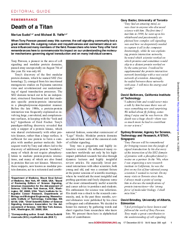 (PDF) Death of a Titan | Michael Yaffe - Academia.edu