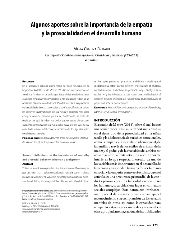 (PDF) Some contributions on the importance of empathy and prosocial ...