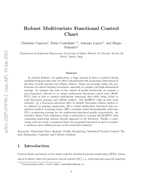 (PDF) Robust Multivariate Functional Control Charts