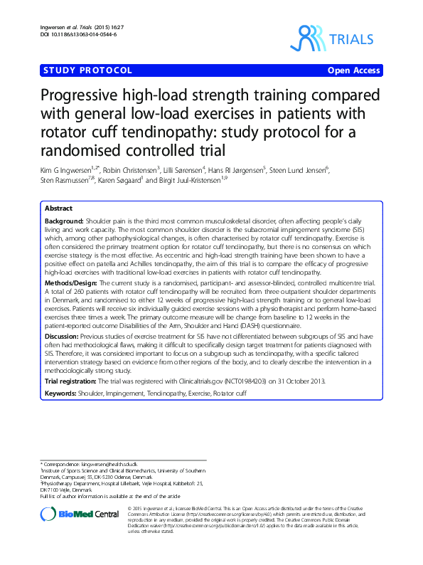 (PDF) Progressive highload strength training compared with general low