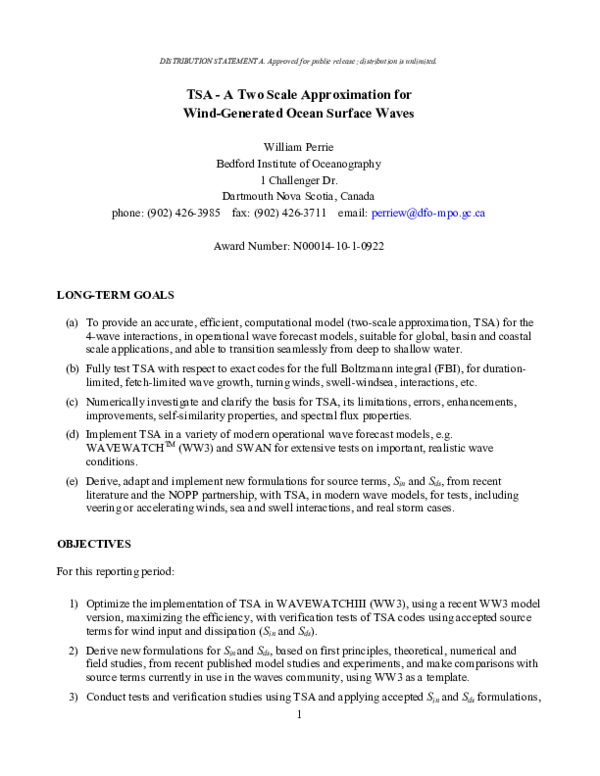 (PDF) TSA - A Two Scale Approximation for Wind-Generated Ocean Surface ...