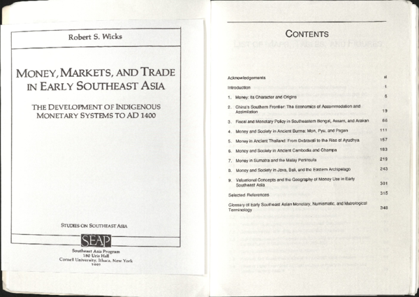 (PDF) Money, Markets, and Trade in Early Southeast Asia, Ch. 1 Money