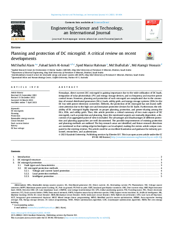 (PDF) Planning and protection of DC microgrid: A critical review on ...