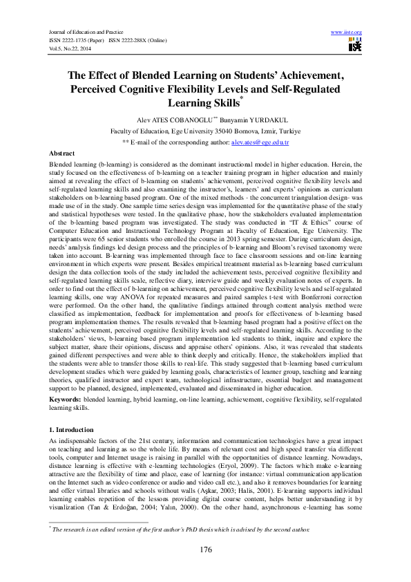 (PDF) The Effect of Blended Learning on Students’ Achievement ...