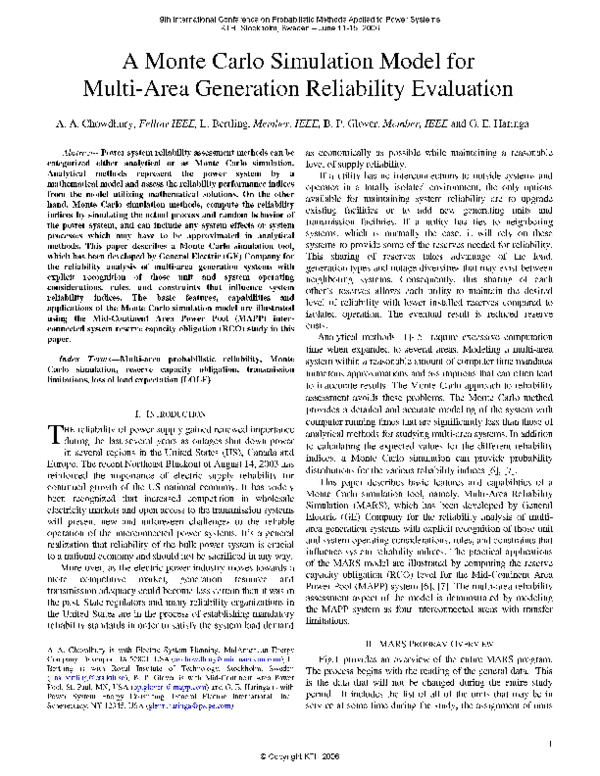 (PDF) A Monte Carlo Simulation Model for Multi-Area Generation ...